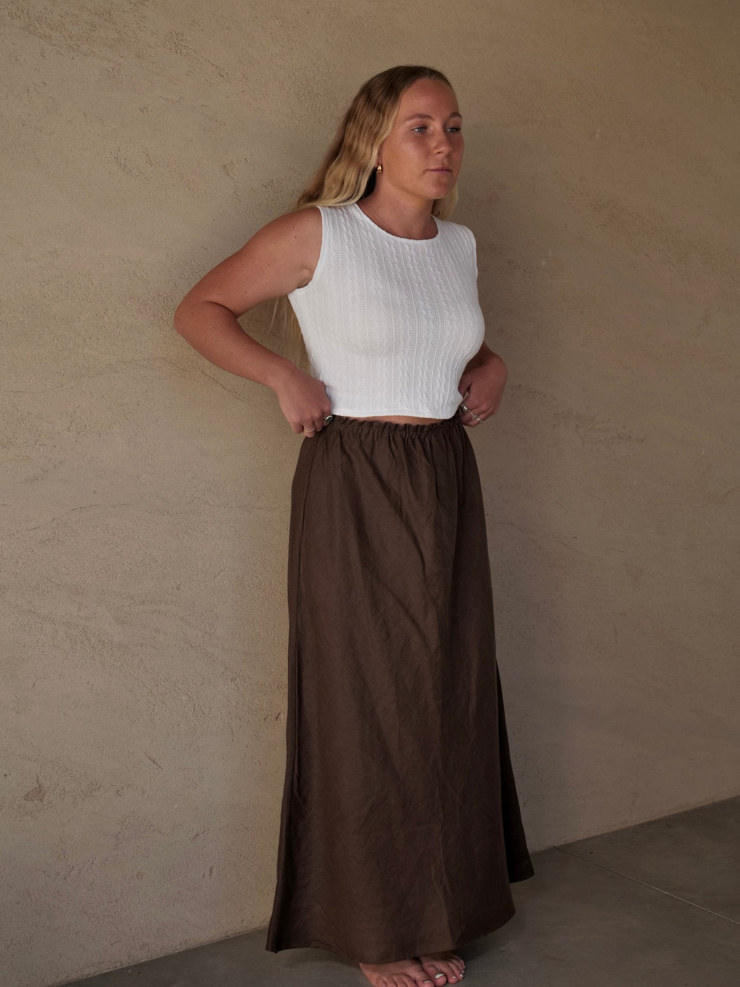Miriam Skirt in Coffee Bean