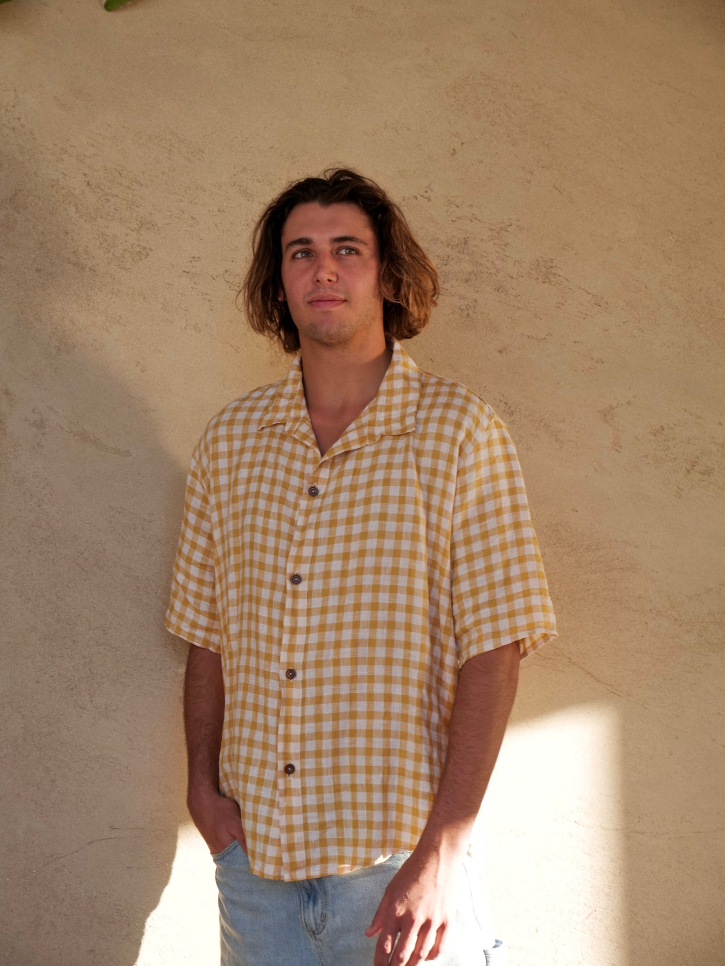 Daniel Button Up in Sunflower Yellow