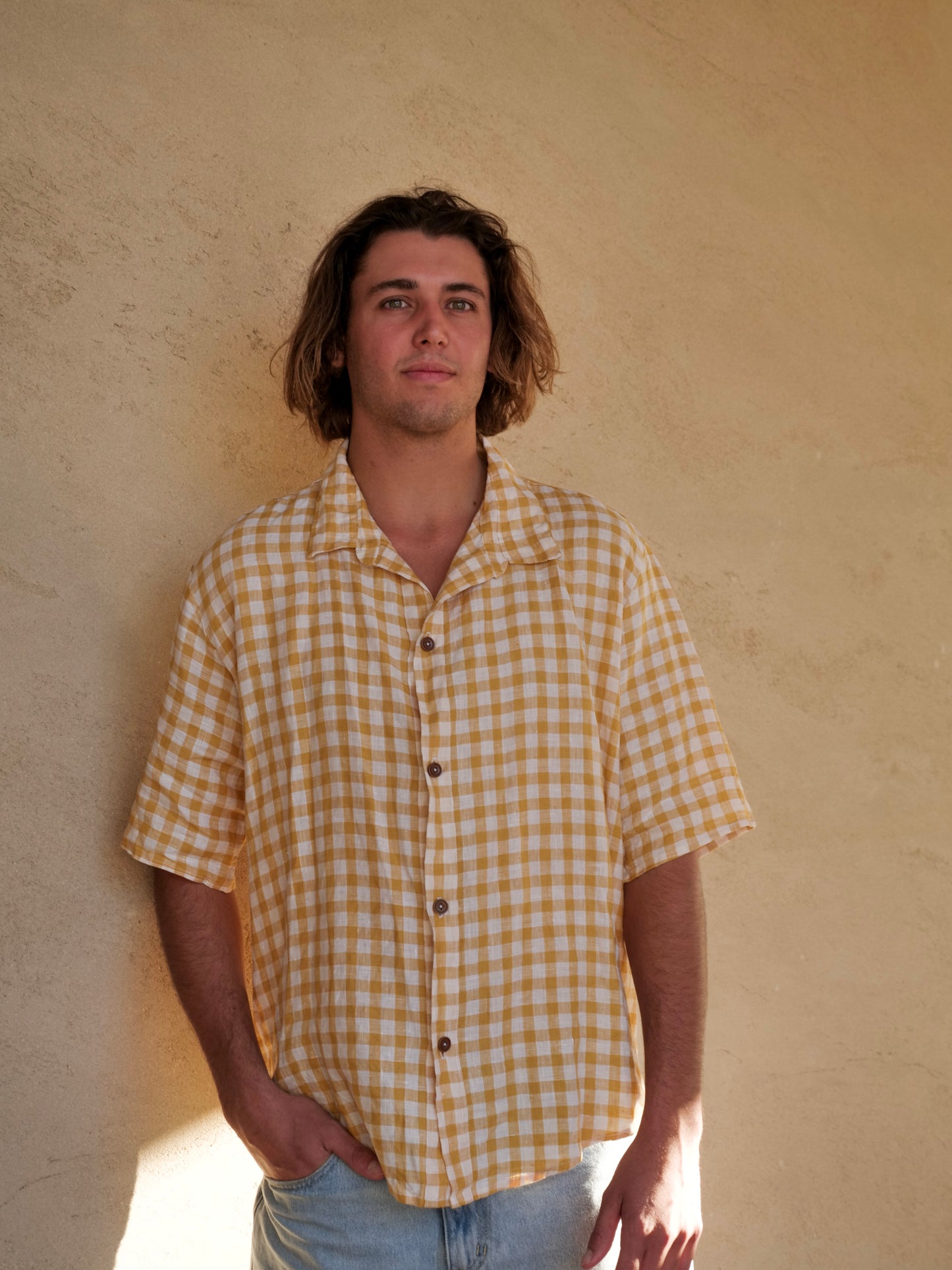 Daniel Button Up in Sunflower Yellow