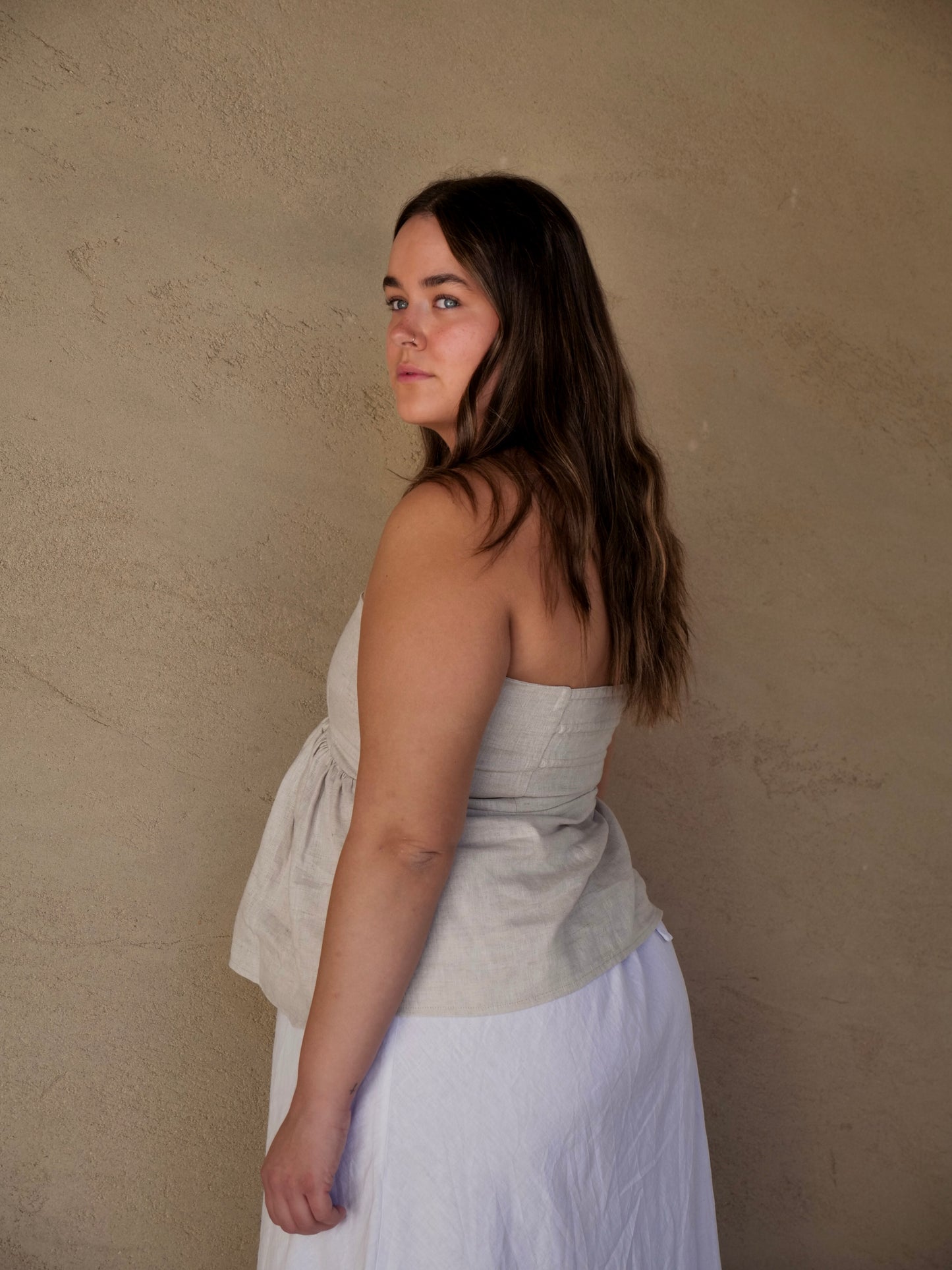 Mary Top in Beige