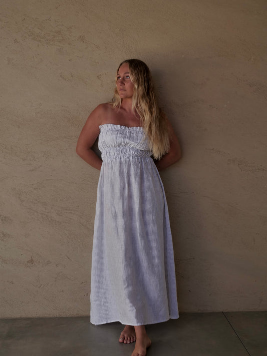 Maxi Dress in Choc Stripe