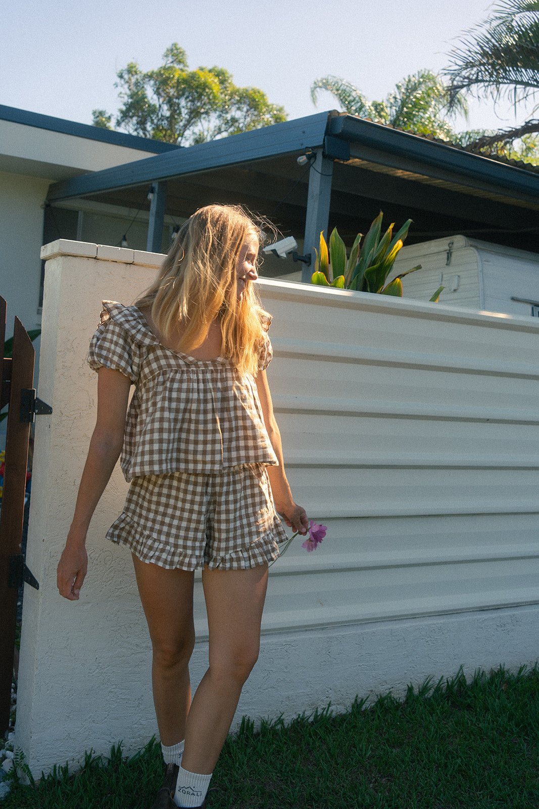 Honey Shorts in Hazel Gingham