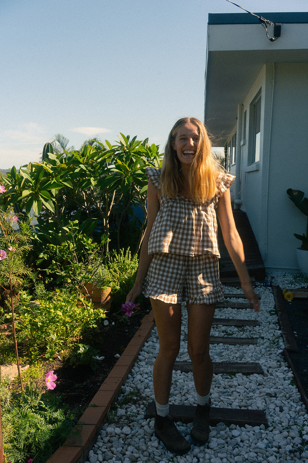 Honey Shorts in Hazel Gingham